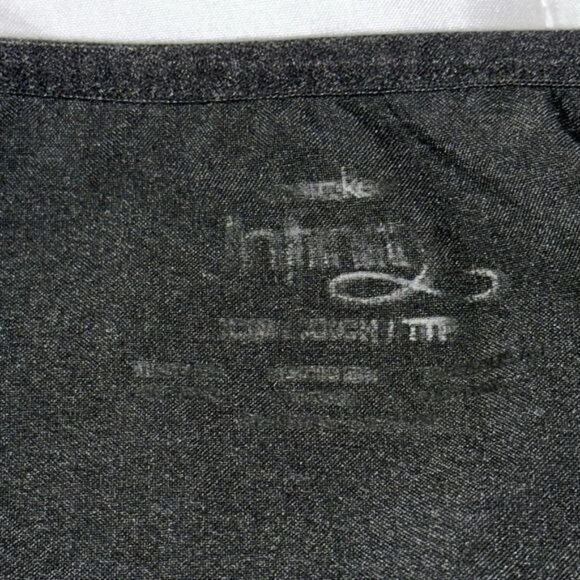 Cherokee Infinity Black V-Neck Scrub XS Top With Geometric Print - Picture 2 of 6